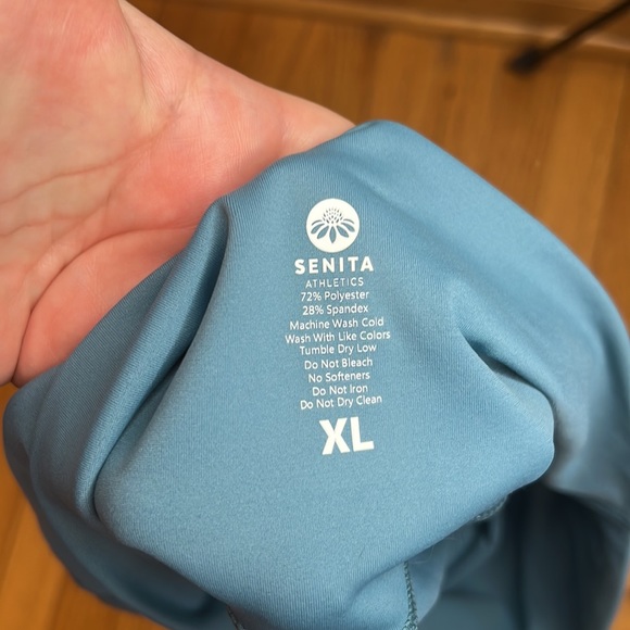 Senita Athletics 3.75” LUX High Waisted Rios Shorts, Size XL, NWOT, Surf Color - Picture 3 of 4